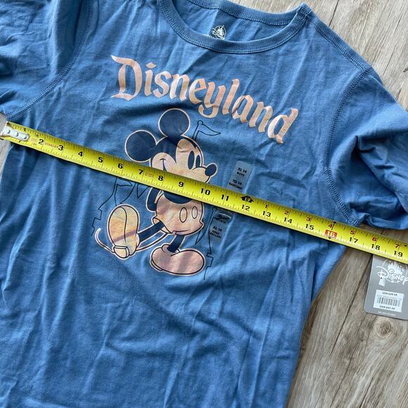Disney Parks Disneyland Long Sleeve Shirt Mickey Mouse Blue Rose Gold Youth XL - Picture 6 of 6